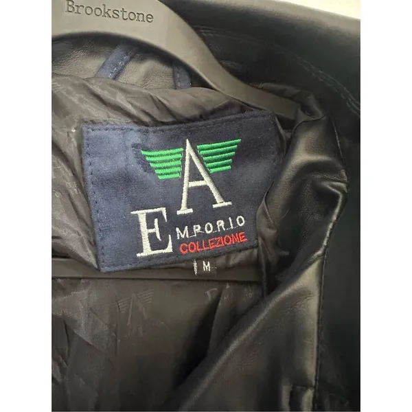 NWT Emporio Collezione ButtonDown Belted Jacket Navy Size Med - Image 5