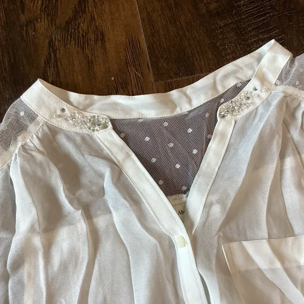 Abercrombie & Fitch Women Semi Sheer Blouse - Image 4