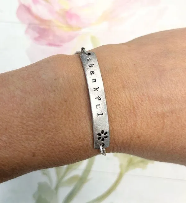 Silver Thankful Bracelet - Image 2