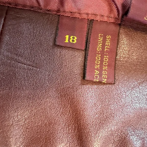 VTG Etienne Aigner Jacket 18 Oxblood Burgundy Leather Blazer Equestrian 80s Coat - Image 10