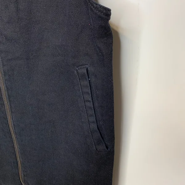 Forever 21 Black Denim Overall Dress Sz Small - Image 7