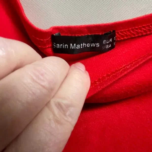 Sarin Mathews size M red high low hem dress. Size M - Image 3