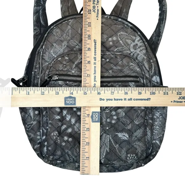 Vera Bradley Cloud Gray Paisley Print Quilted Fabric Backpack‎ - Image 7