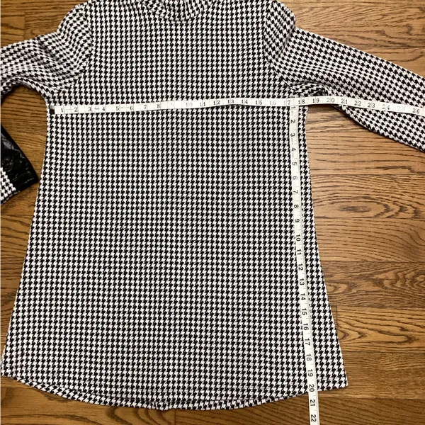 Tyler Boe houndstooth dress With Leather Detail Size XS - Image 6