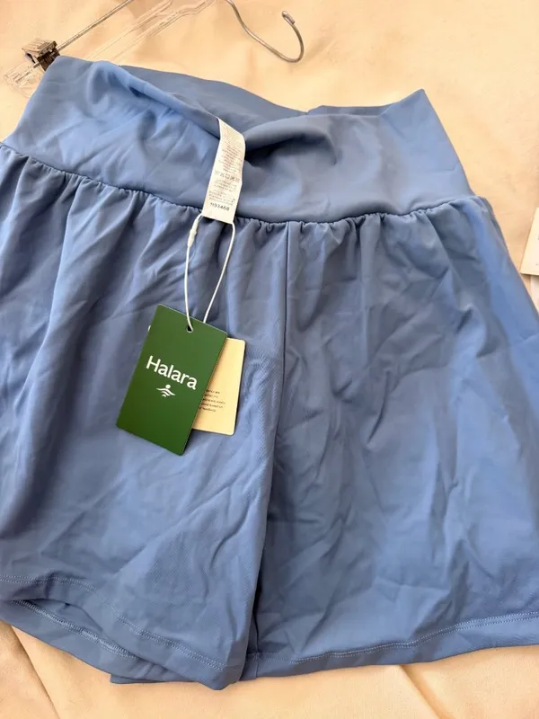 Halara L Womens shorts 5" High-Waisted Light Blue Athletic Shorts L With Tags - Image 9