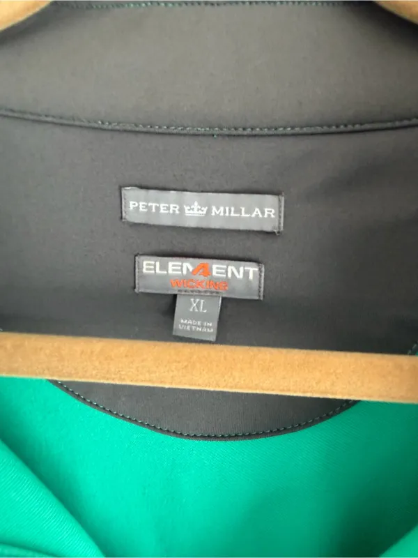 Peter Millar‎ Element 4 Wicking 1/4 Zip Pullover XL Teal Golf - Image 2