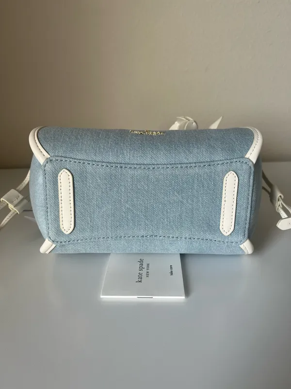 Kate Spade Stash Denim Floral Small Carryall Bag - Image 5