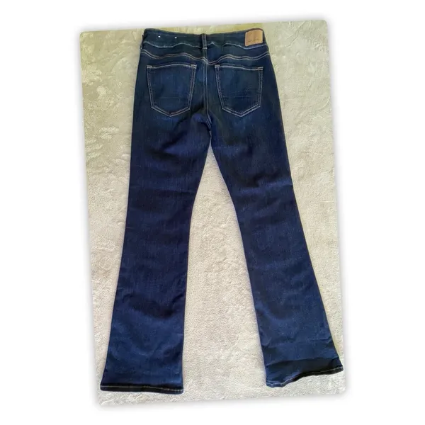 American Eagle Kick Boot Jeans Womens 6 Dark Wash Stretch Mid Rise Denim - Image 8