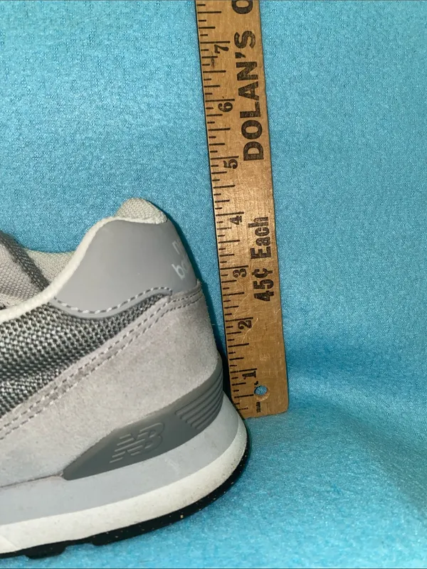 NEW BALANCE 515 suede sneakers gray white logo lace up low top NEW size 9.5 - Image 12