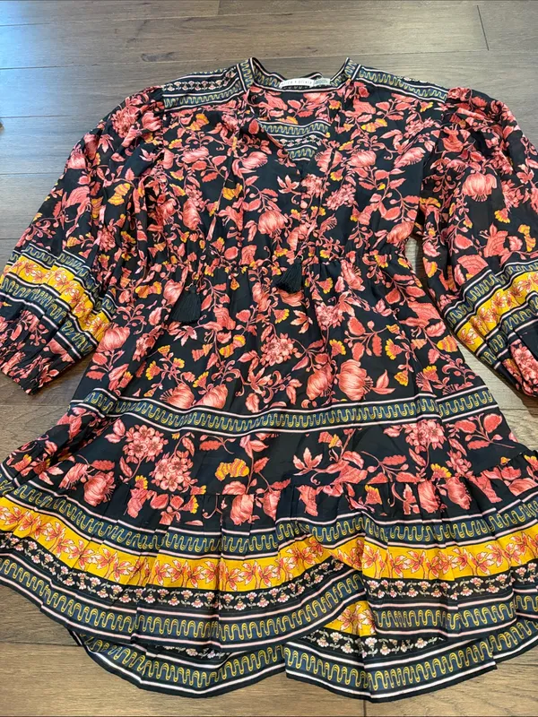 NWT- Alice + Olivia 'Sedona' Floral Mini-Dress, Fall Into You - Size 8 - C30-104 - Image 4