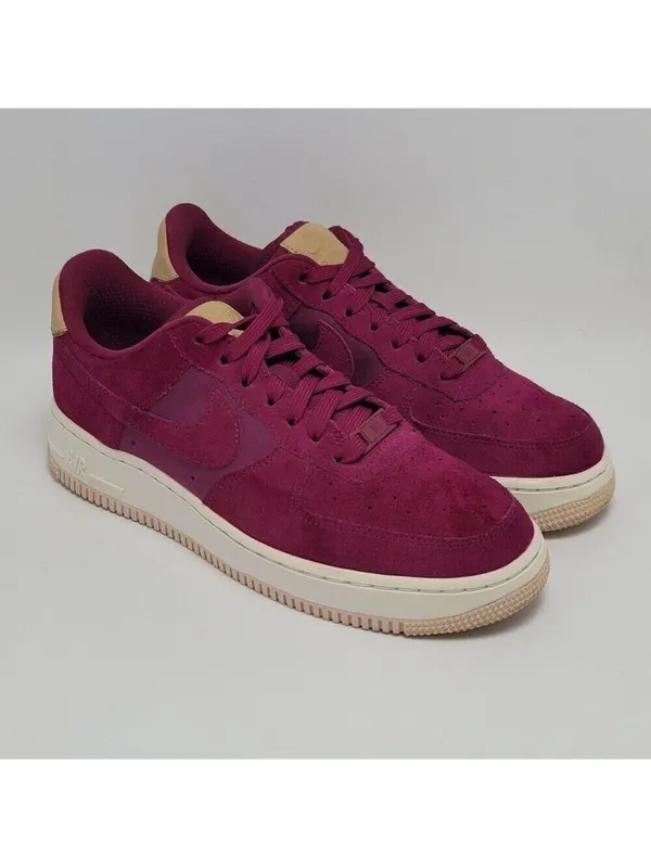 Womens Nike Air Force 1 True Berry Suede Athletic Sneakers Size 7.5 896185-602 - Image 9