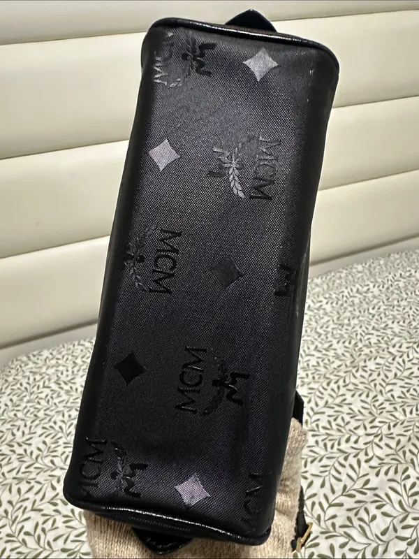 MCM Black Mini Bag in Viseto Coated Canvas - Image 6