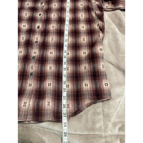 Ariat Real Relaxed Button Down Flannel Women's Size XL Western Cowgirl Patterned - Image 5