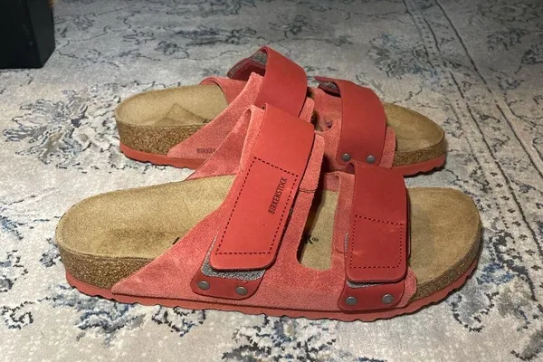 Birkenstock Uji Nubuck-Suede Leather in Sienna Red - Image 3
