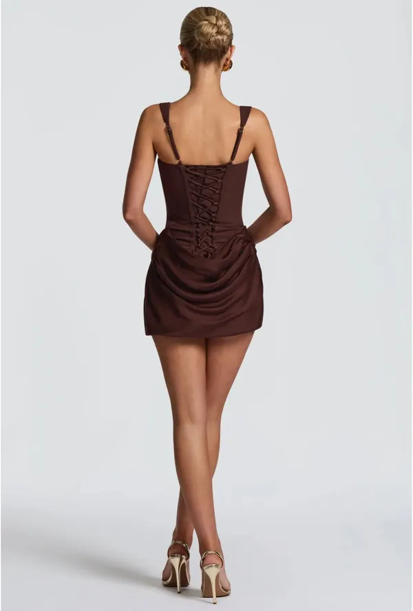Babyboo Cornelia Mini Dress Brown - Image 2