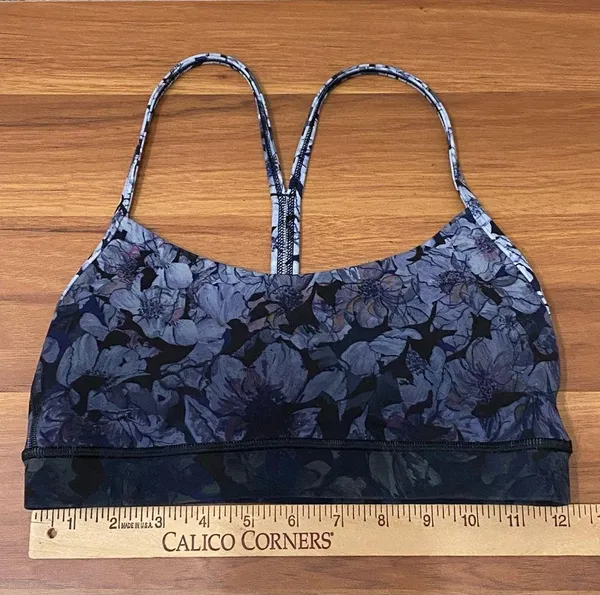 Athletica Flow Y Bra Nulu Light Support Nightfall Blossom Multi Size 6 - Image 5