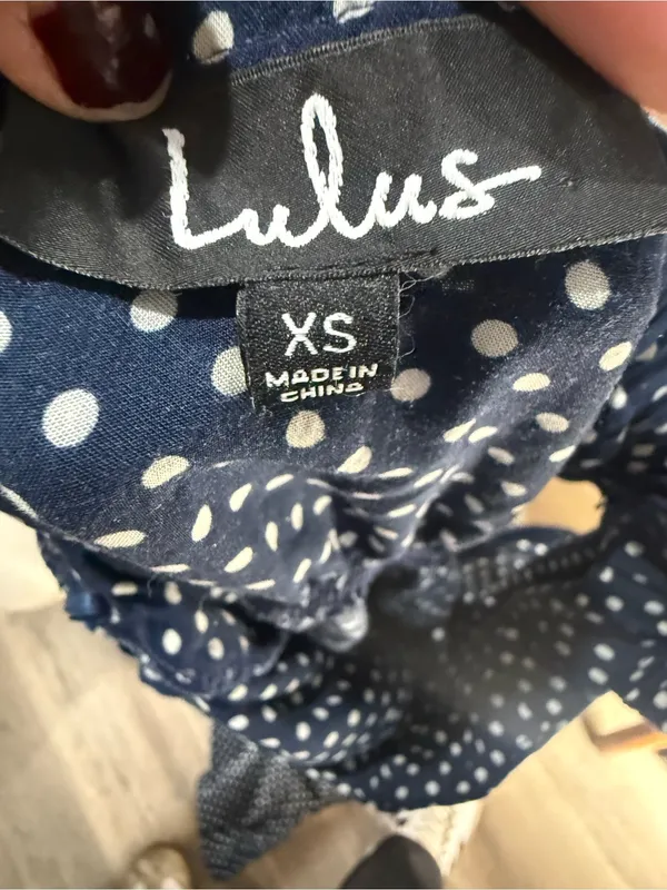 Lulu's Navy & White  Polka Dot Maxi Dress - Image 7