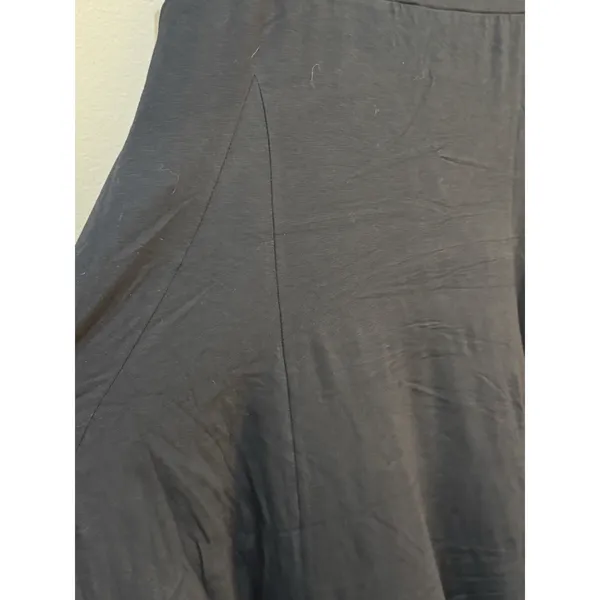 New Lauren Ralph Lauren Cotton Blend A-Line Maxi Skirt Size XL Black - Image 4