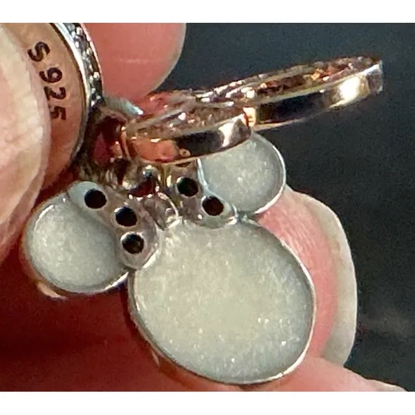 Pandora Disney Minnie Mouse Mom Double Dangle Charm 782615C01 S925 - Image 3