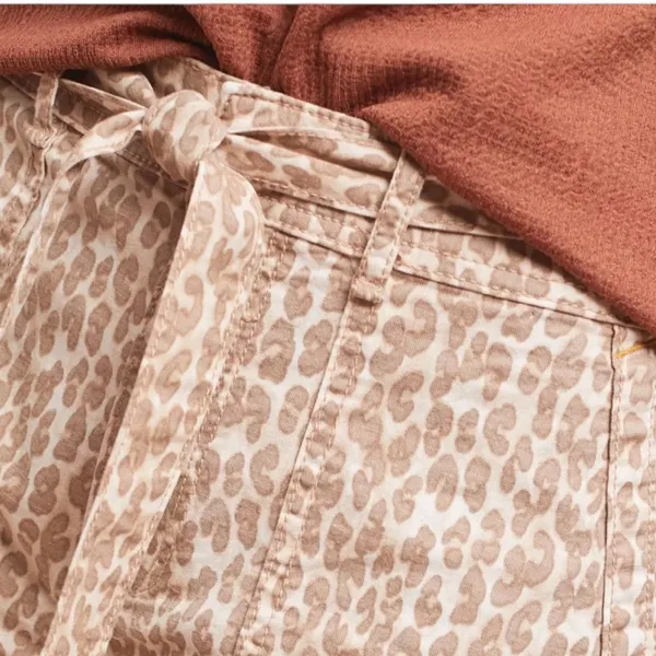 Anthropologie mushroomcore Cheetah Leopard Animal Print Wanderer Pants 26 - Image 7