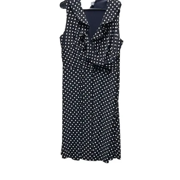 Chaps size XL wrap dress polka dot dress ruffles - Image 2