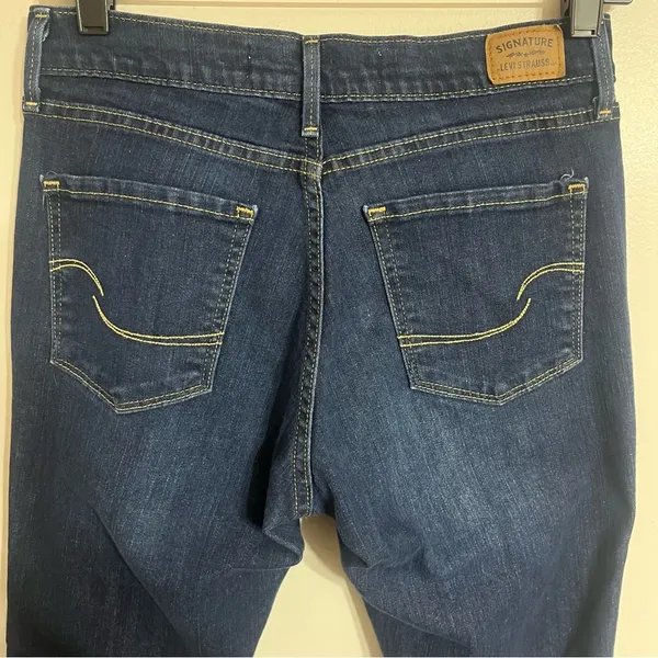 Levi's Jeans Womens 27 Curvy Bootcut Mid Rise Dark Washed Stretch Denim Blue‎ - Image 10
