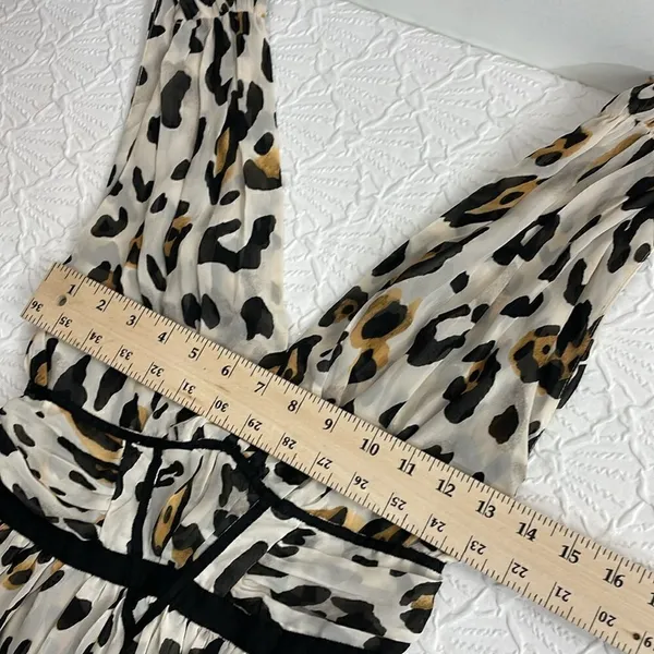 Victoria’s Secret Leopard Print Sleeveless Baby Doll Flowy mini dress Y2K size 0 - Image 11