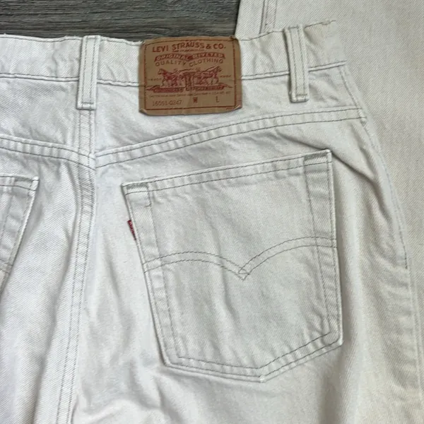 Vtg 1993 Levi’s Women’s Oat Colored High Waist Straight Leg Denim Fall‎ Sz 14 ◼️ - Image 3
