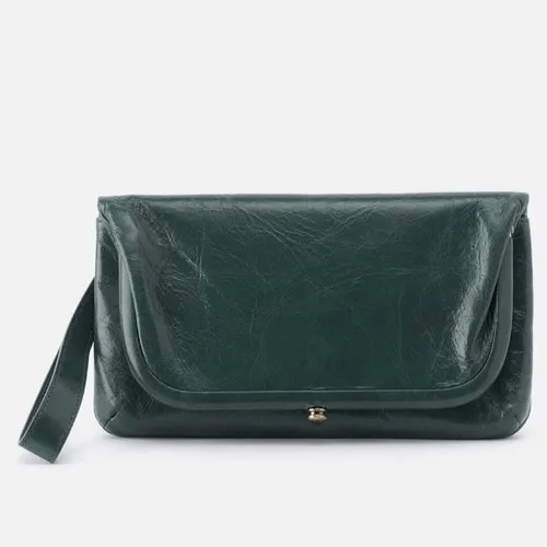 HOBO‎ LAUREN CLUTCH LEATHER WRISTLET WALLET Sage Henna Luxury Leather, NWT - Image 11
