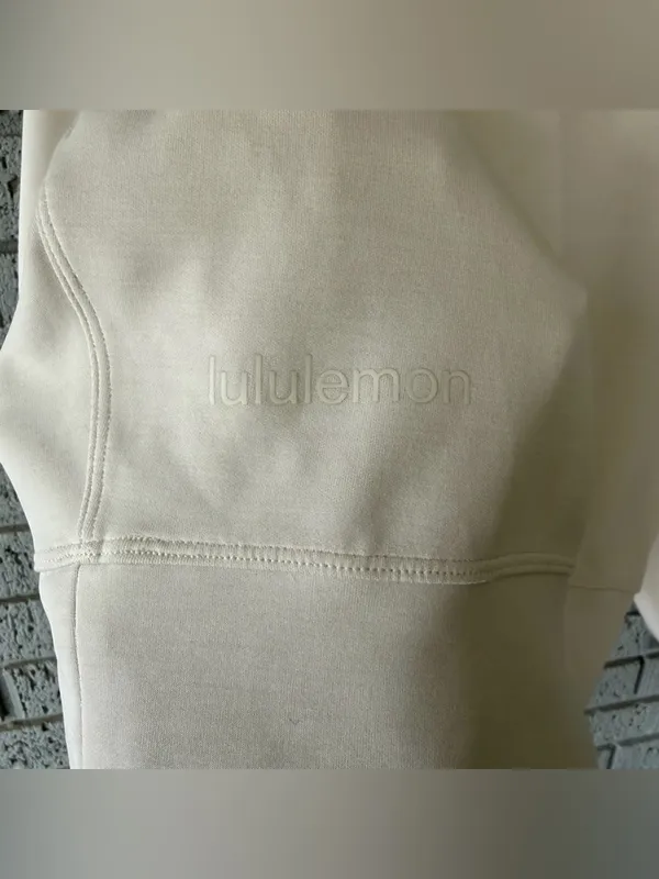 Lululemon softstreme perfectly oversized cropped crew Sz 4 Bone Cream Off White - Image 5