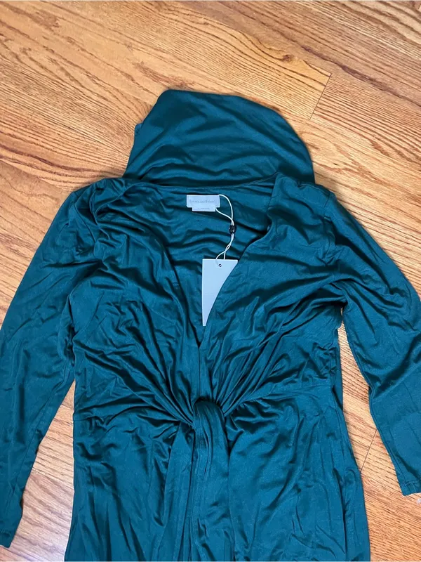 Lovers + Friends Sundance Deep Green Twist-Front Maxi Dress - V-Neck Long NWT - Image 3