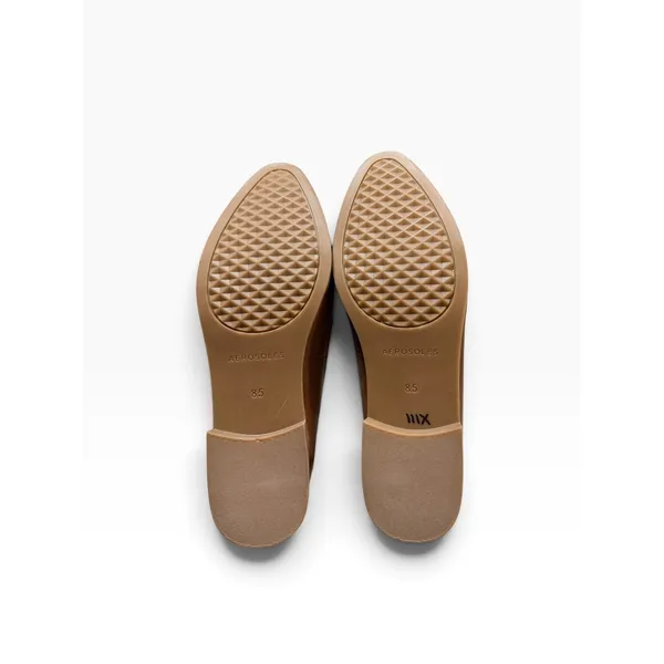 Aerosoles Eastside2 Tan Leather Loafers Womens 8.5 Almond Toe Slip On Shoes - Image 4