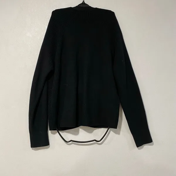 Lululemon Black Merino Wool Button Front Cardigan Sweater Size 8 - Image 3