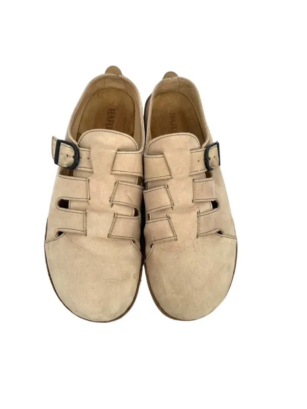 Haflinger Fisherman Buckle Comfort Clog Earthy Boho Beige Size 42 EU 11 US - Image 3