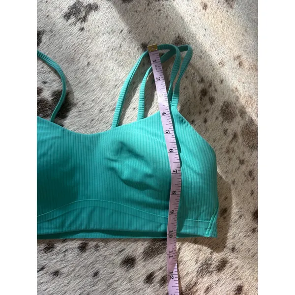 Lululemon Like‎ a Cloud Ribbed Bra In Teal Size 6 - Image 5