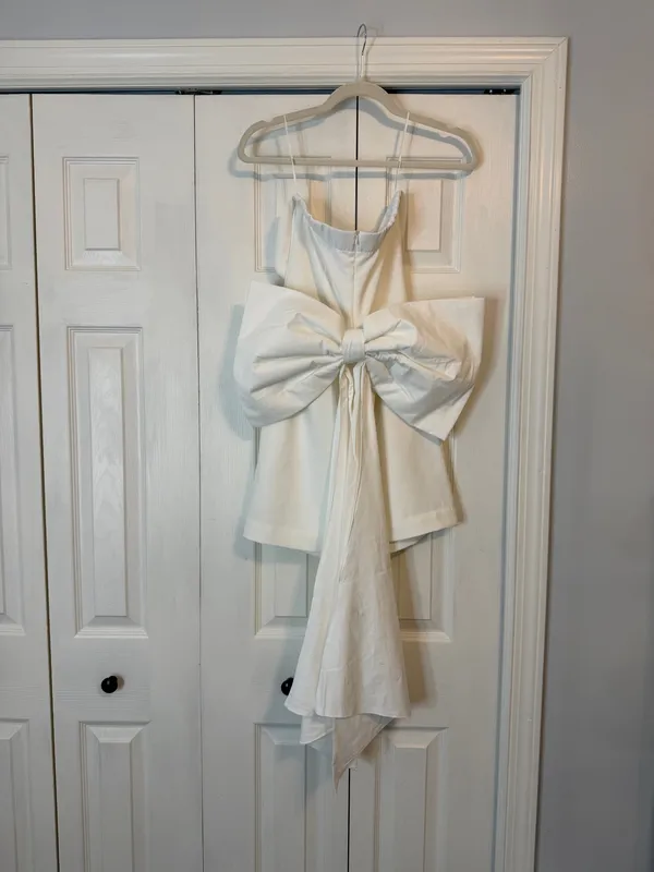 NWT Vici White Mini Bow Dress - Image 5