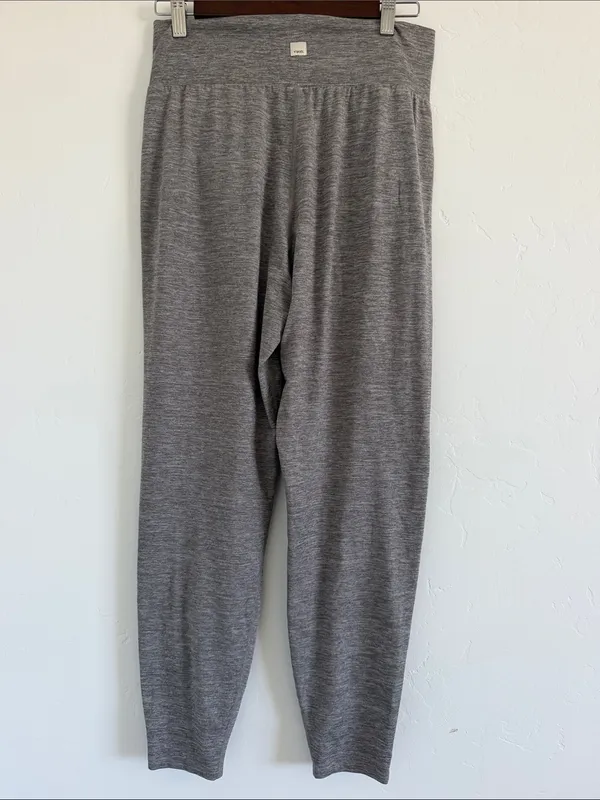 Vuori Lux Harem Pants Gray High Rise Cropped Jogger Lounge Yoga Pants Small - Image 3