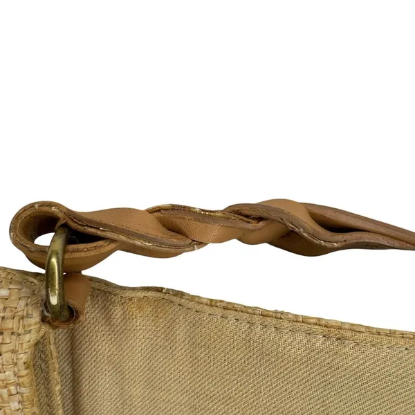 VTG Etienne‎ Aigner Handbag Straw Woven Charm Shoulder Bag Beach Coastal Purse - Image 12