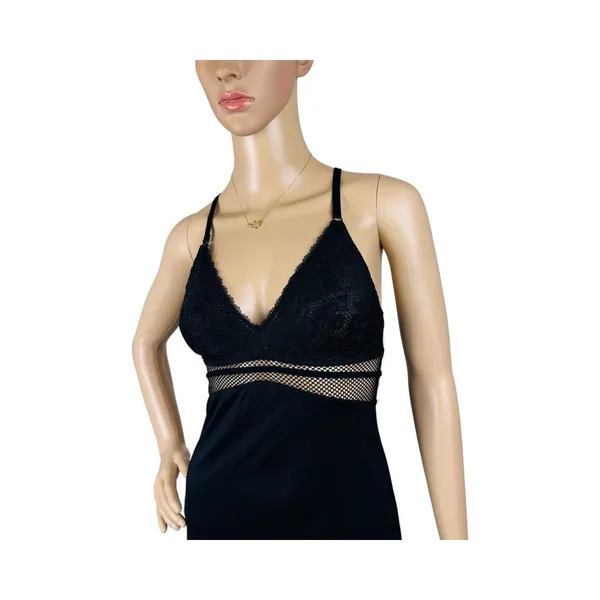 Gilligan & O'Malley Large‎ Small Lace Chemise Lingerie Nightie Mesh Accent Sexy - Image 2