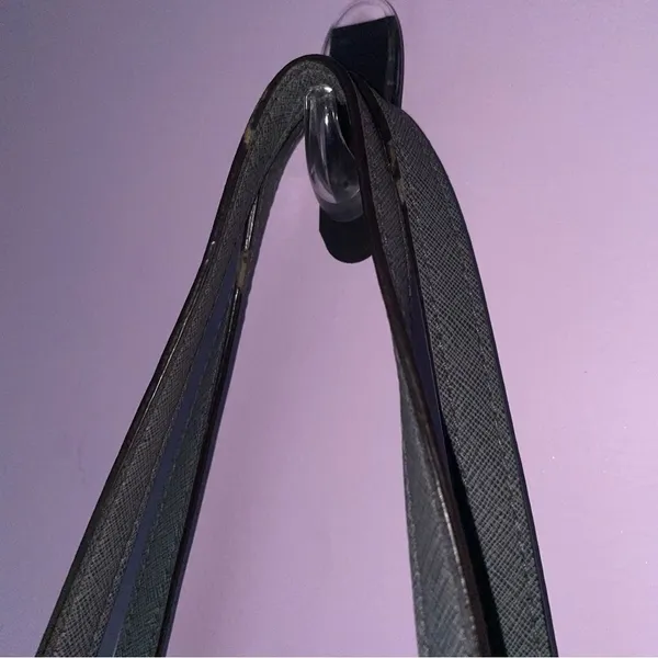 Michael Kors Saffiano Leather Shoulder Bag Tote Gray - Image 3