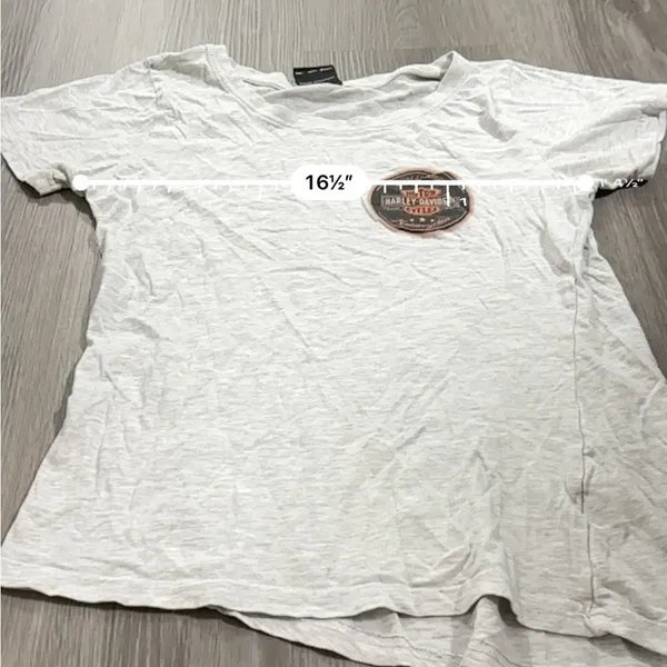 Harley Davidson Sturgis Route 12 Light Heather Gray Short Sleeve Shirt‎ Size M - Image 8