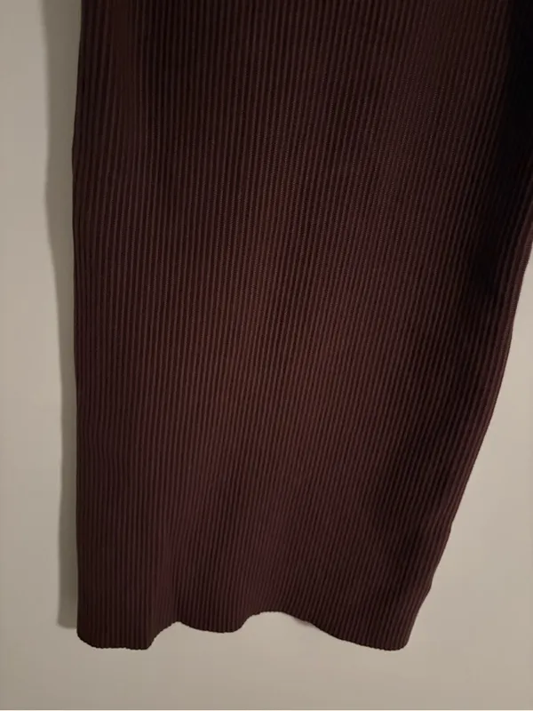 House of Harlow Chocolate Brown Ribbed Mini Dress size XS - Image 3