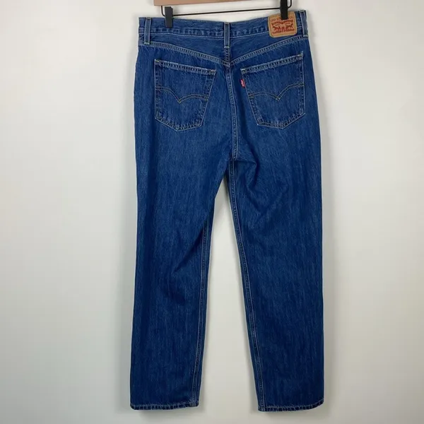 Levi's Low Pro Straight Leg Jeans Women's Size 30 Denim Relaxed Fit Blue - Image 5