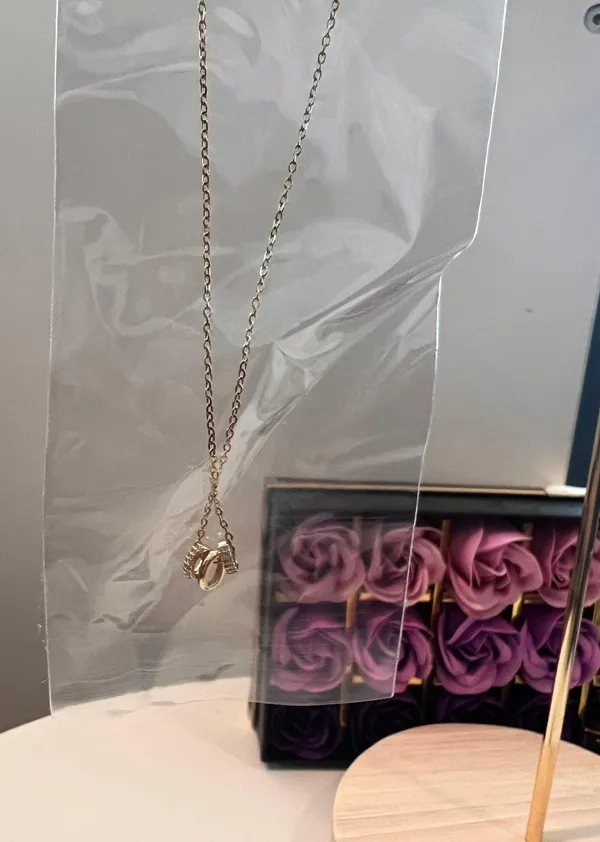 Gold ring pendant necklace women's fashion - Image 6