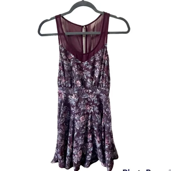 Kimichi blue UO floral rose purple sweetheart dress - Image 3