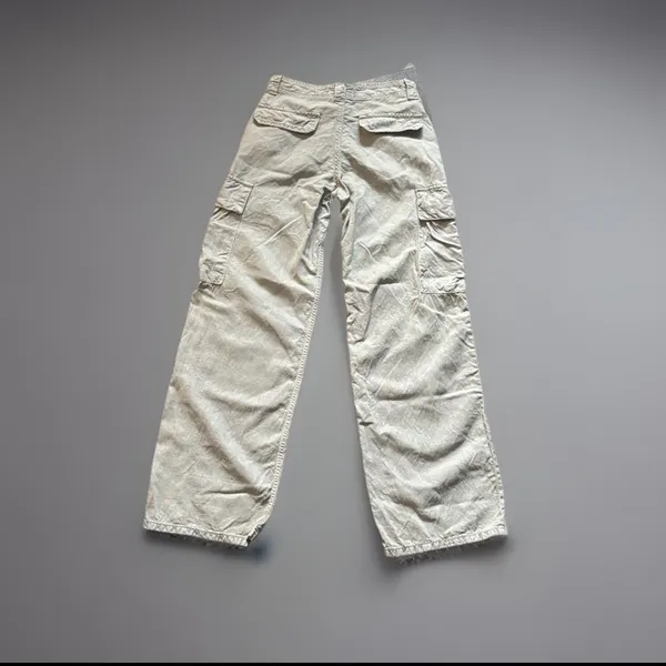 Zara Tan Cargo Pants Utility Pants Linen Lyocel Cotton Blend Women’s Size 0 - Image 2