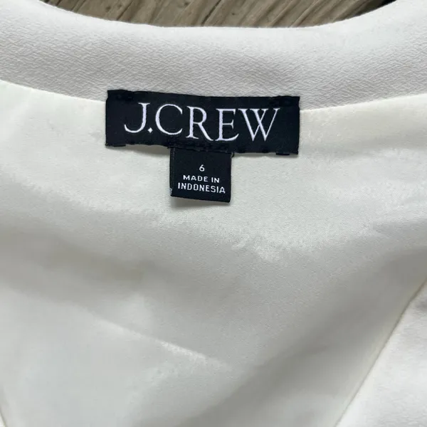 J.Crew Women's Slim Fit Tuxedo Vest In City Crepe White Size 6 - Image 4