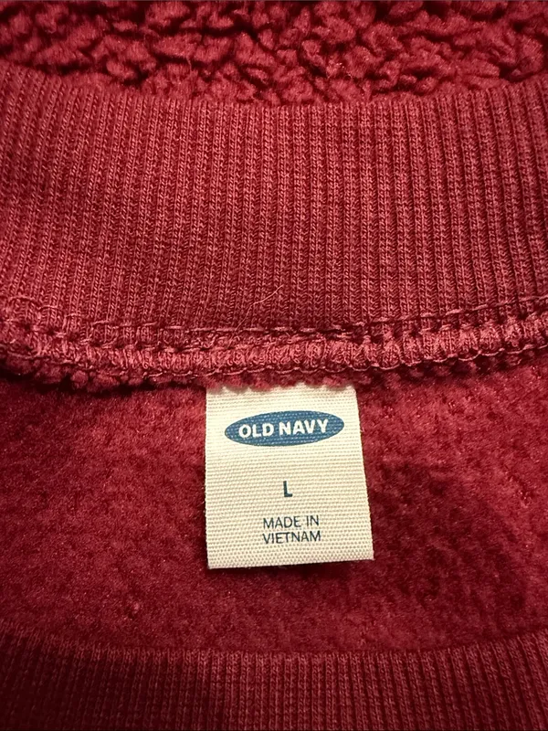 NWT Old Navy loose cozy Sherpa sweatshirt size large . - Image 2