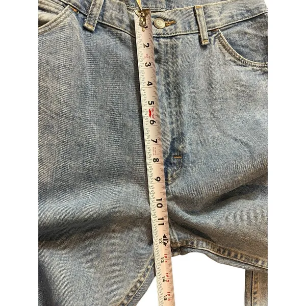 VTG Wrangler Med Wash High Waist Mom Jeans 90s 12 X 34 - Image 13