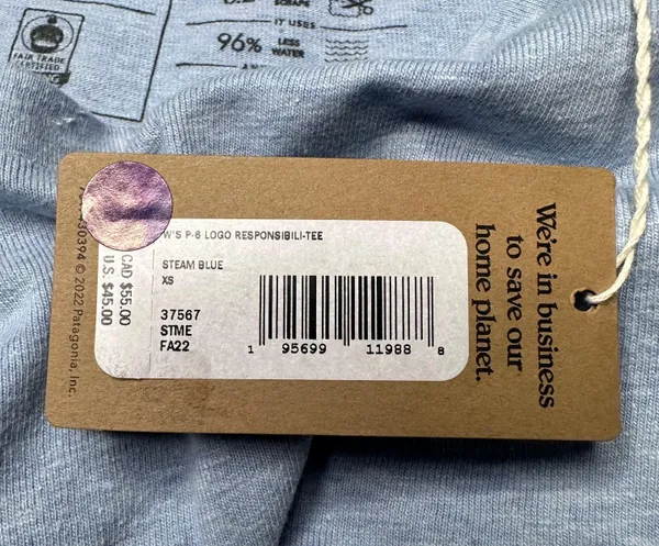 Women's P-6 Logo Responsibili Tee NWT Size XS (Steam Blue) #37567 - Image 13